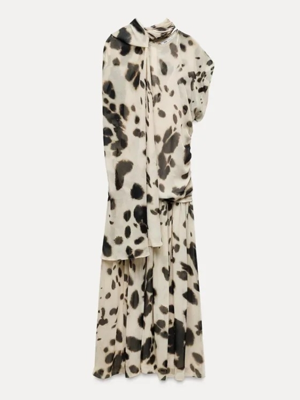 Women’s Cream & Black Printed Midi Skirt - Picture 5 of 9
